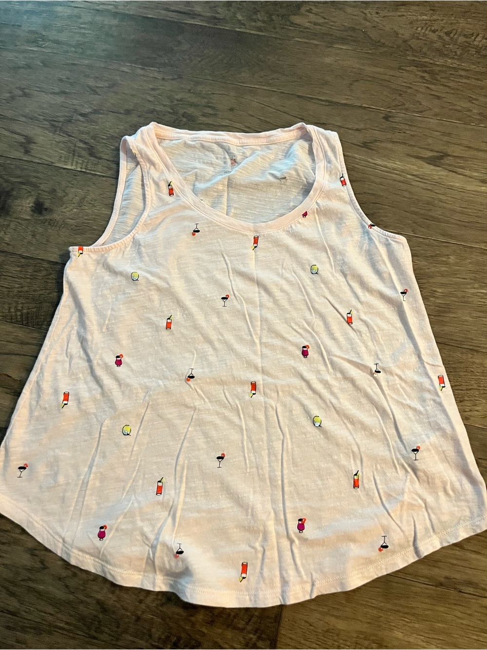 A New Day Cocktail Print Sleeveless Top